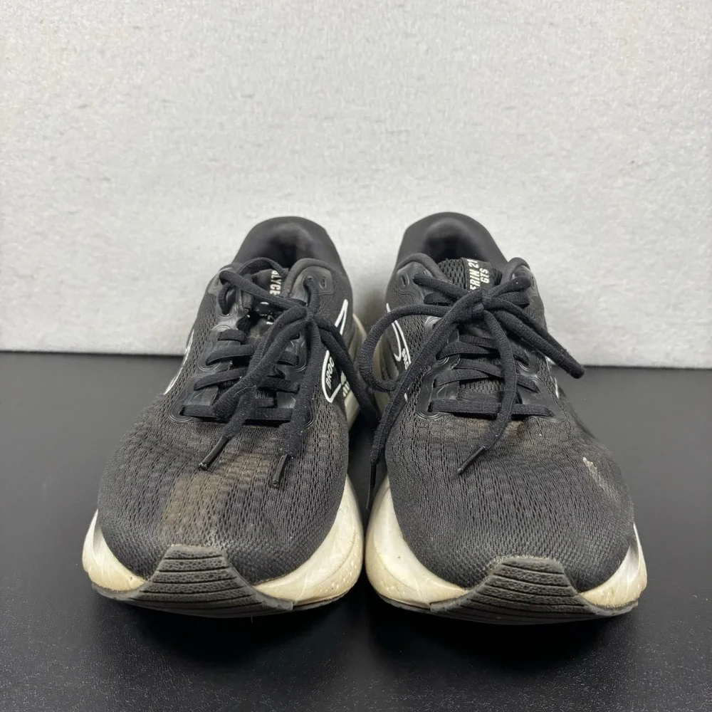 Brooks Glycerin GTS 21 Running Shoes Sneakers Womens Size 9D Wide Black‎ White